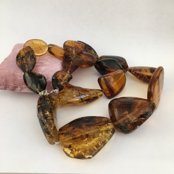 Natural Mexican amber chunky necklace - Picture 2 of 12